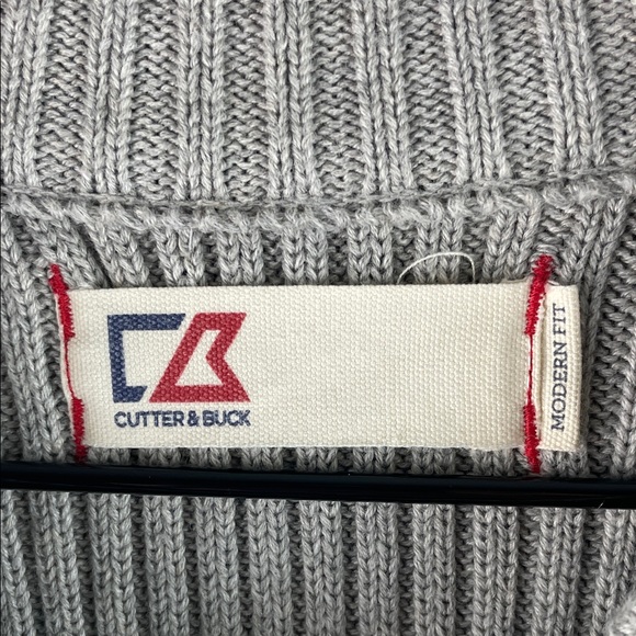 Cutter & Buck Men's Gray V-Neck Sweater Size L - Picture 6 of 11